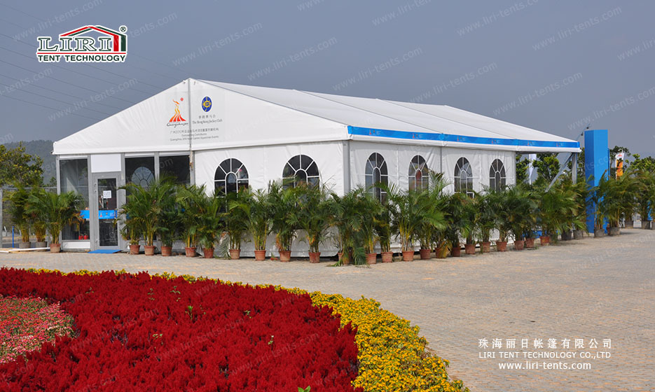 10×30 White Party Tent With Clear Windows 1