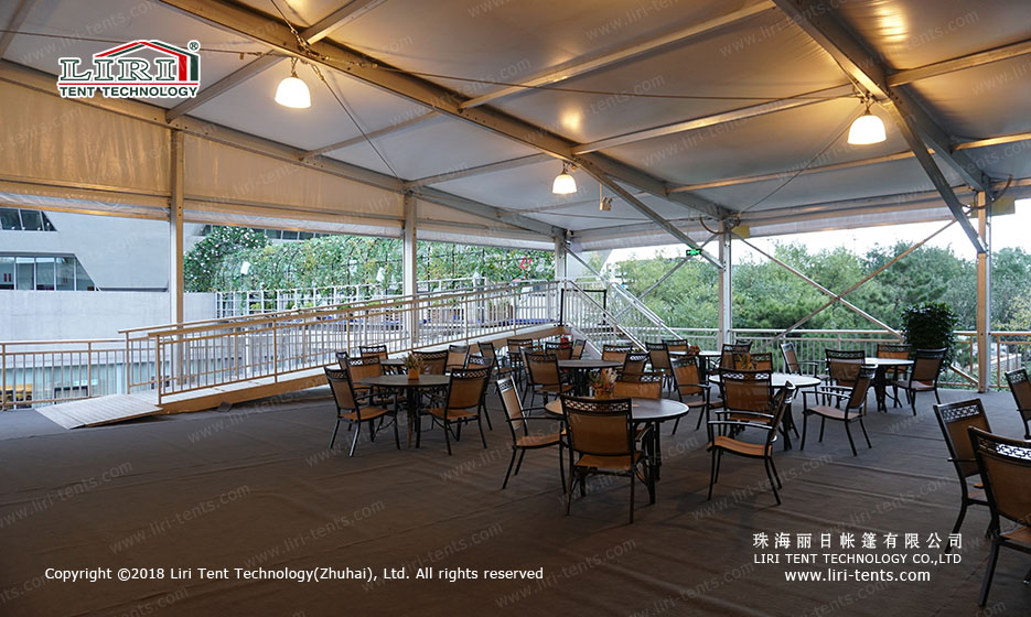 Two Story dining hall tent 1