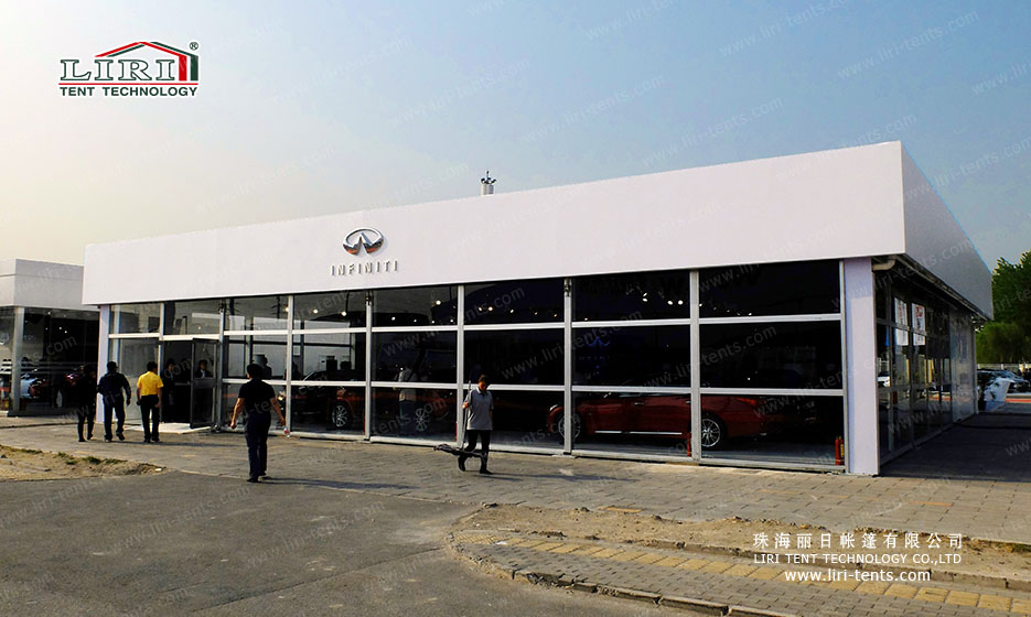 cube structure tent for Infiniti auto show