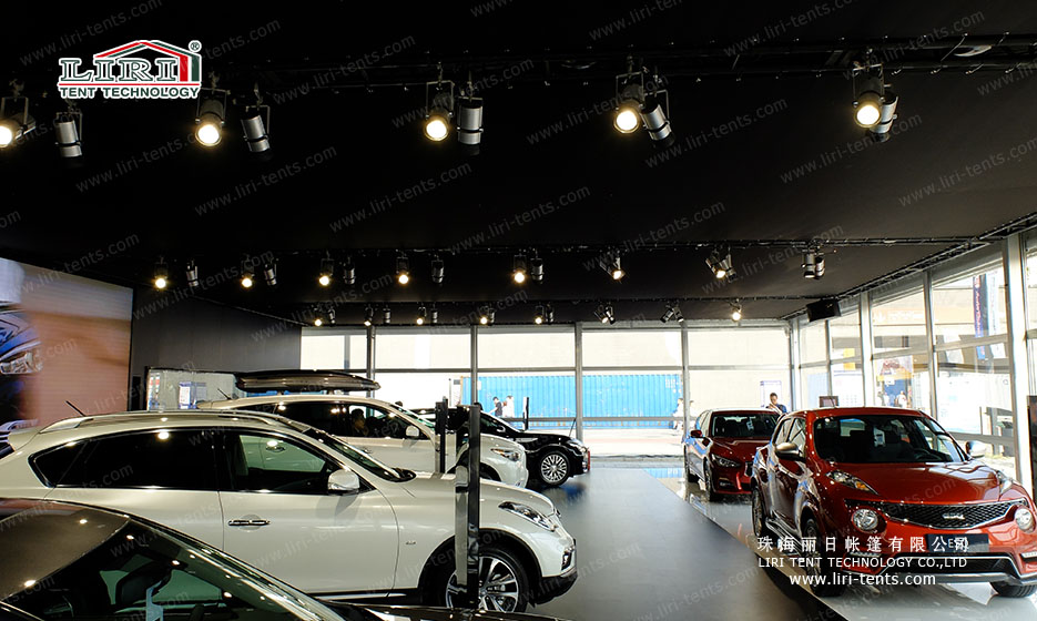cube structure tent for auto show