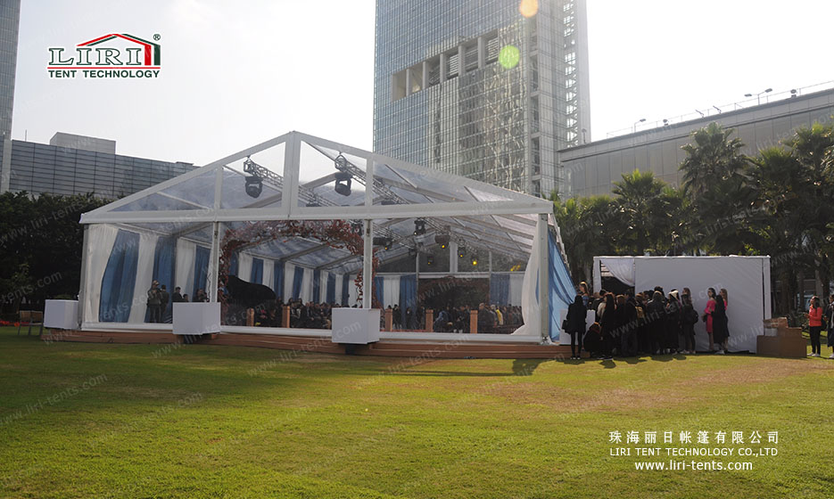outdoor transparent event marquee