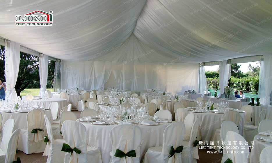 white wedding tent
