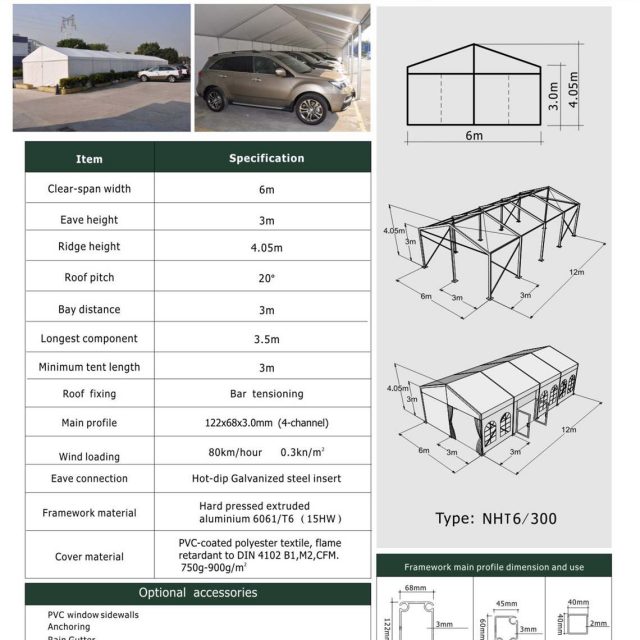 6m Span New Holiday Tent