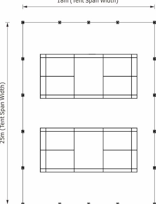 Recommended Size for Double Badminton Hall