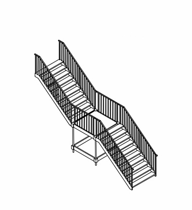 Two Story Tent Stairs Type A1