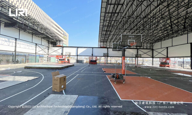 Conception d'un terrain de basket couvert