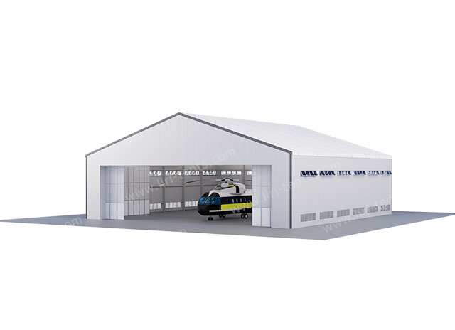 side folded hangar door