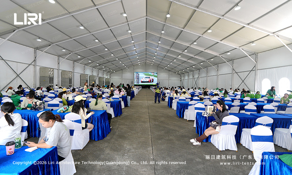 CHINA GT spectator lounge inside a climate-controlled event tent